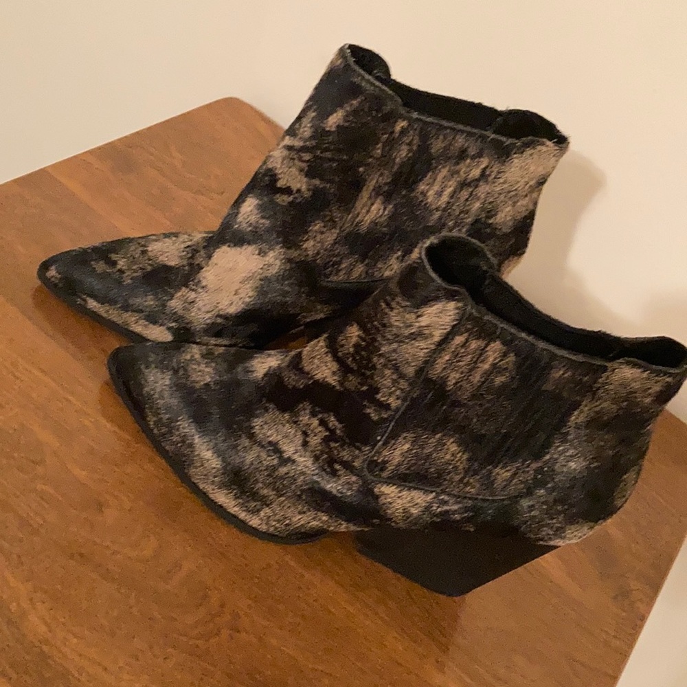 Adam Tucker Cowhide Booties- 9.5